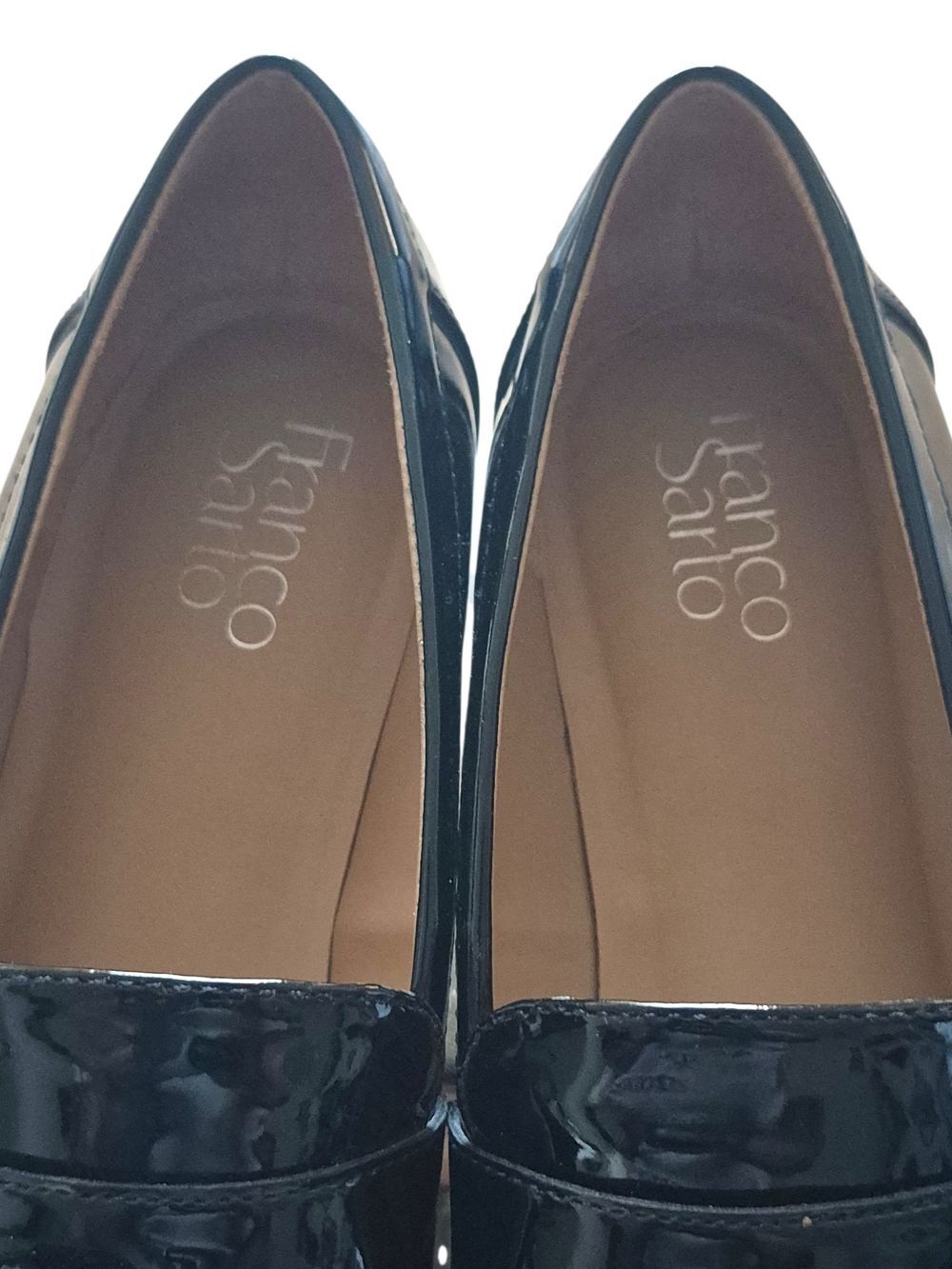 Black Patent Leather Tassel Lug Sole Loafers Chunky Platform 8.5M Academia Fall - Picture 5 of 7